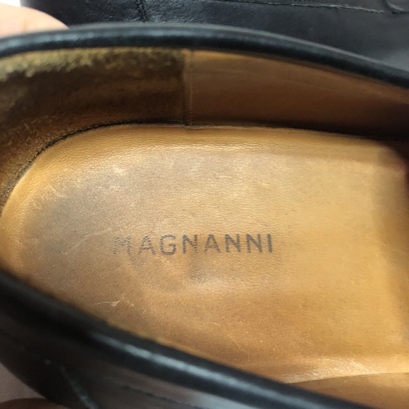 Magnanni Lino Black Leather Dress Loafers Buckle Strap Men\'s 10 main image 11